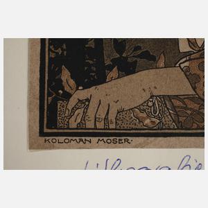 Koloman Moser, Lesendes Mädchen