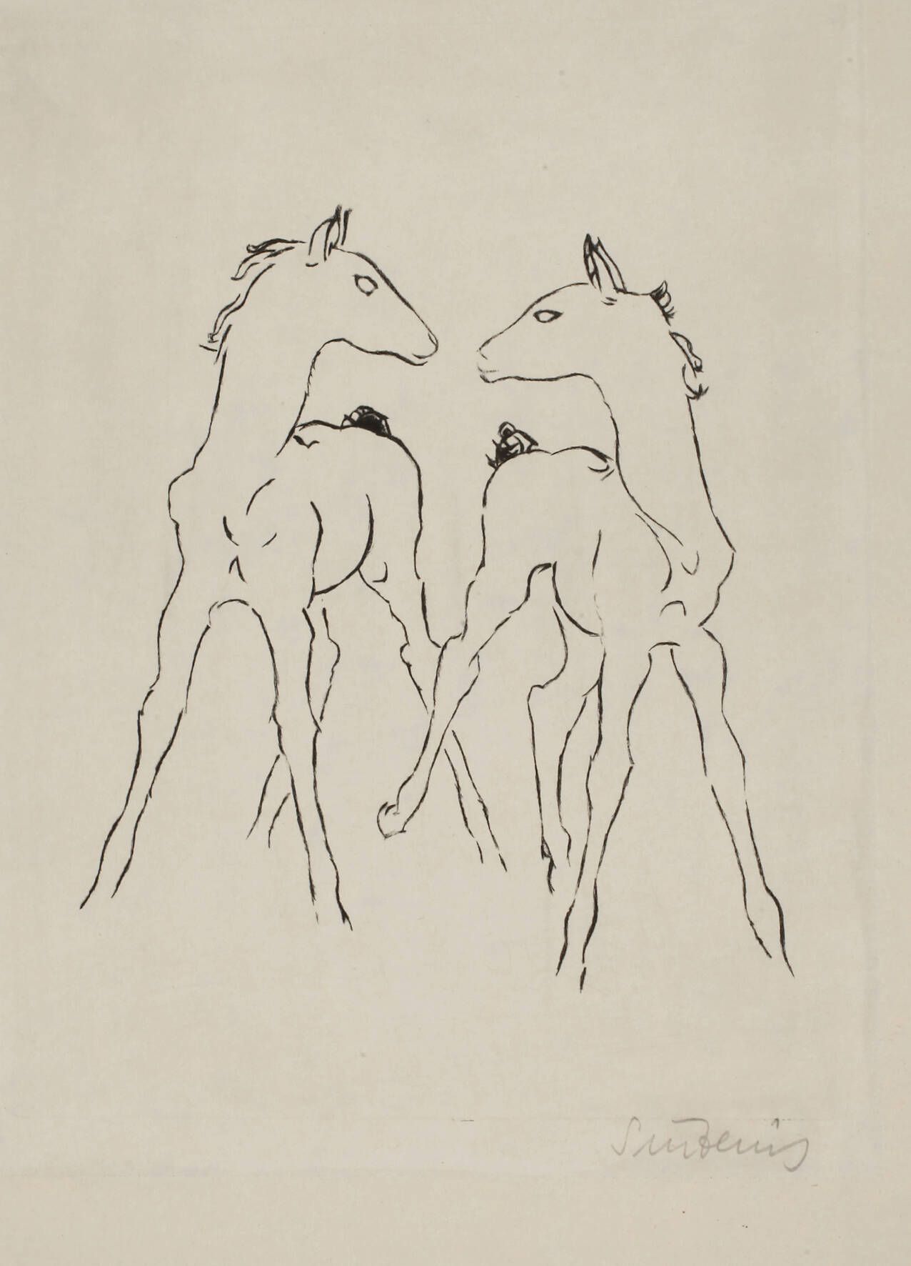 Prof. Renée Sintenis, Zwei junge Fohlen