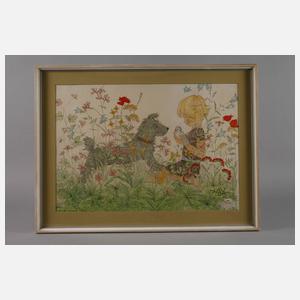 Bella Vichon, Spiel in der Wiese