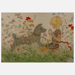 Bella Vichon, Spiel in der Wiese