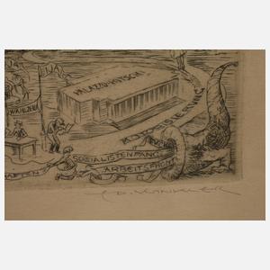 Eduard Winkler, Politische Radierung