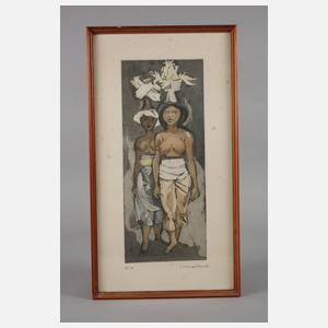 Prof. Walter Womacka, Junge Frauen auf Bali