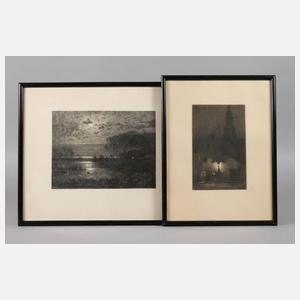 Paar Radierungen