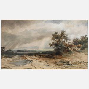 Anton Altmann d. J., Landschaft mit Regenbogen