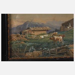 Prof. Johann Nepomuk Ender, attr., Auf der Alm