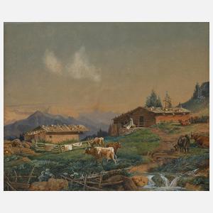 Prof. Johann Nepomuk Ender, attr., Auf der Alm