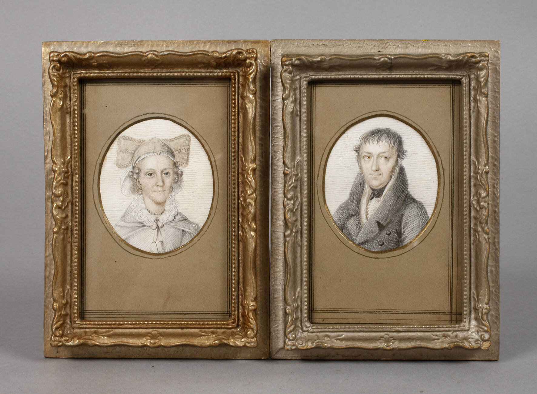 Paar Biedermeierportraits