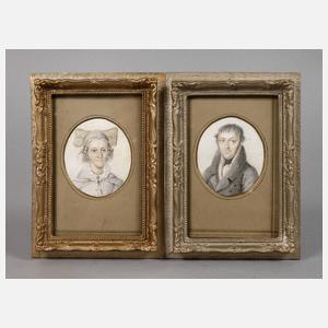 Paar Biedermeierportraits