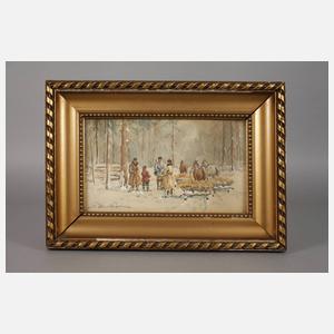 Emil Butowicz, Jäger im Winterwald