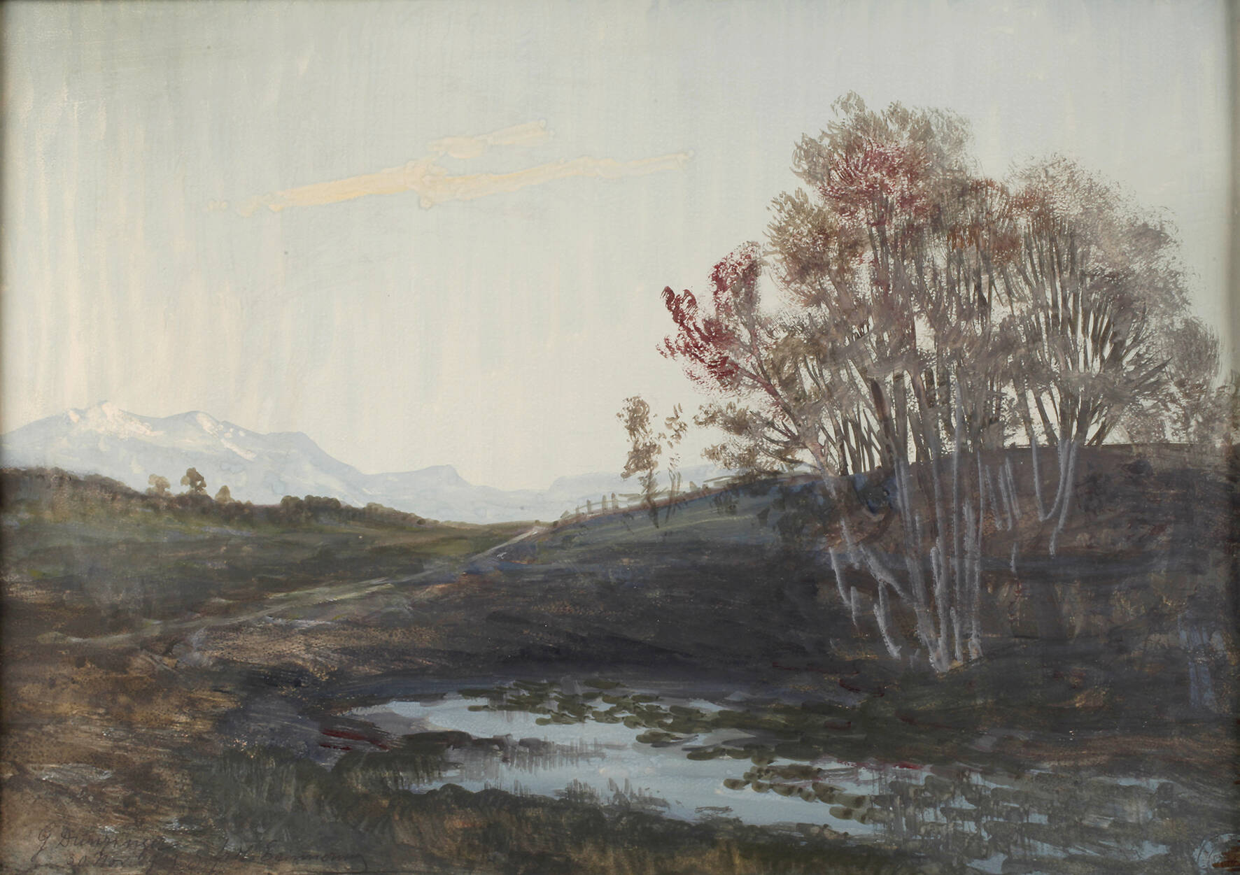 G. Dunzinger, Abend im Gebirge