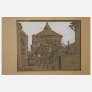 Prof. Hermann Gradl, Vier Nürnbergansichten