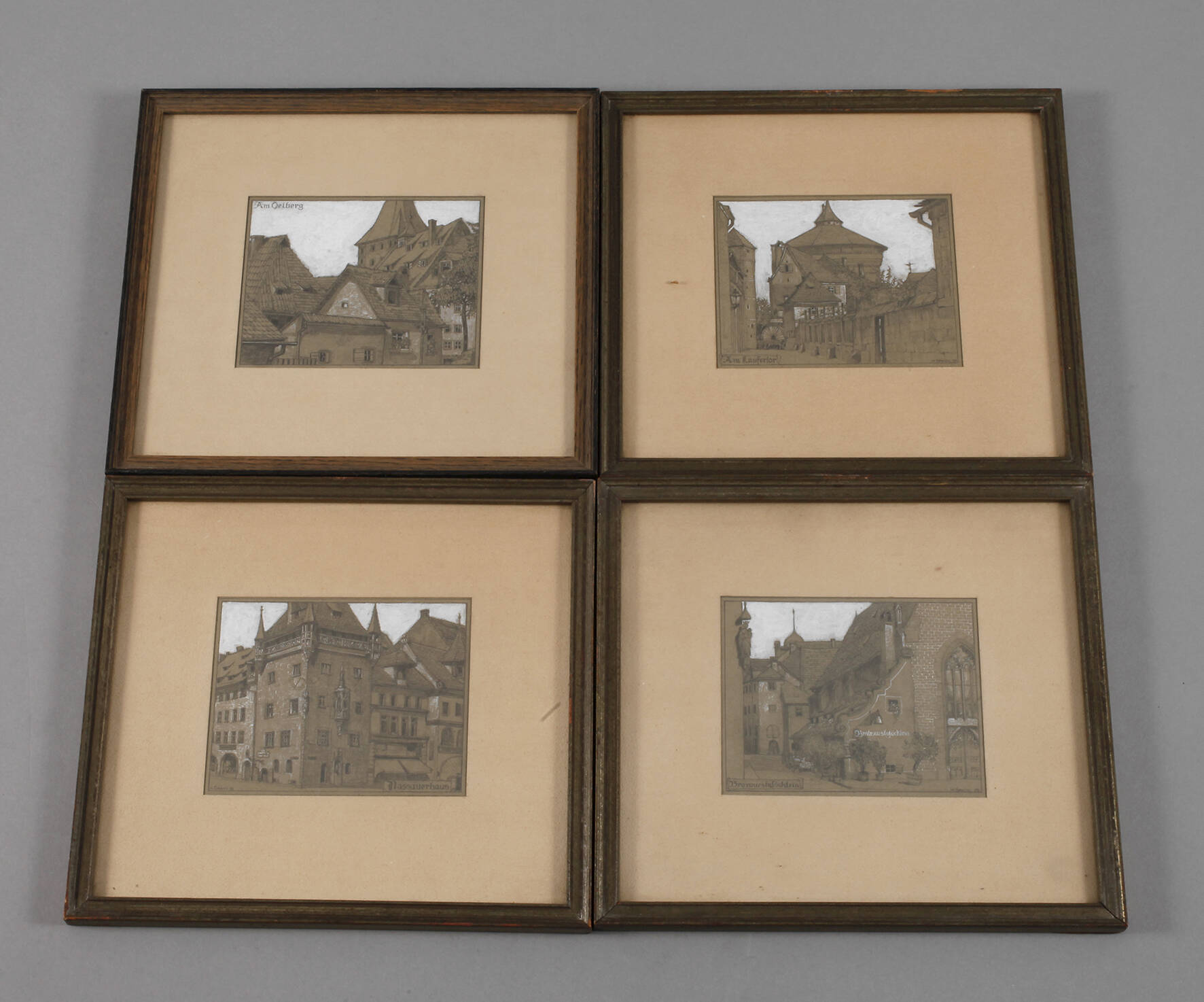 Prof. Hermann Gradl, Vier Nürnbergansichten