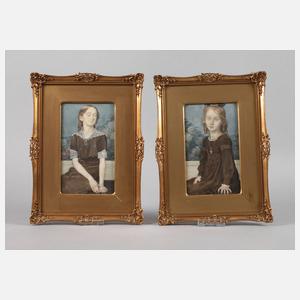 Gudmund Hentze, Paar Mädchenportraits