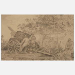 Ernst Holzhäuser, Am Geschütz