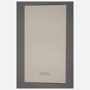 Carl Strathmann, Menükartenentwurf