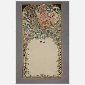 Carl Strathmann, Menükartenentwurf