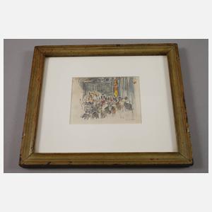 Paar Handzeichnungen