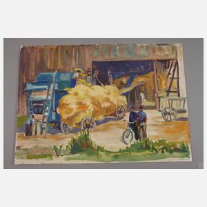 Ernst Bursche, Bei der Ernte