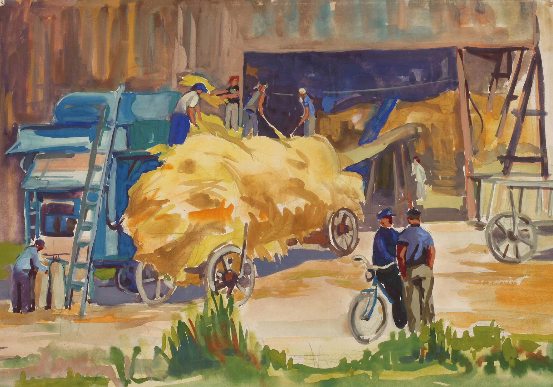 Ernst Bursche, Bei der Ernte