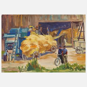 Ernst Bursche, Bei der Ernte