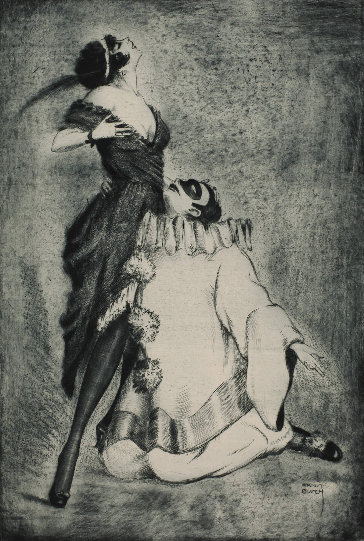 Ernst Busch, Harlekin und Columbine