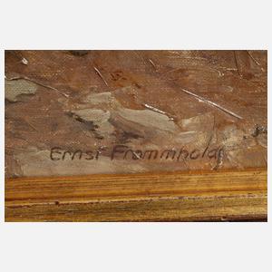 Ernst Frommhold, Landschaft mit Weidezaun