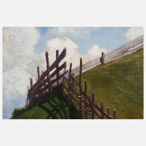 Ernst Frommhold, Landschaft mit Weidezaun