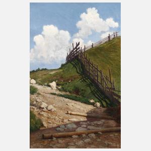 Ernst Frommhold, Landschaft mit Weidezaun