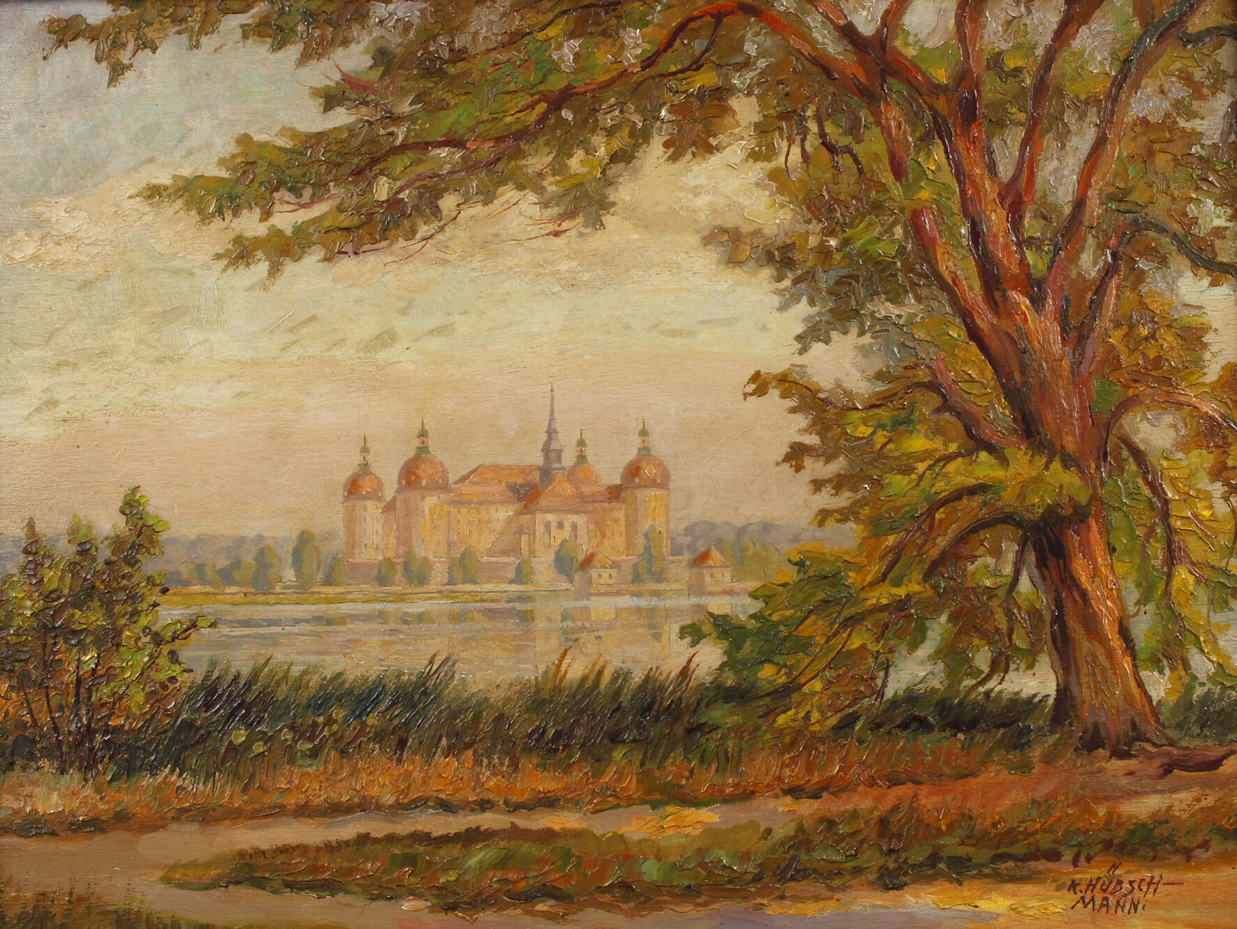 Karl Hübschmann, Blick auf Schloss Moritzburg