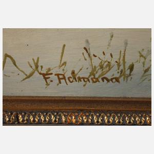 Friedrich Reimann, Rehe im Winterwald