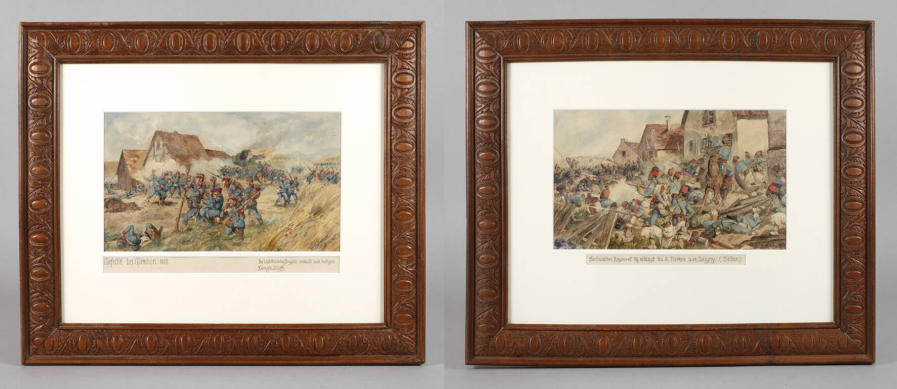 Hermann Sattler, Paar Schlachtenszenen