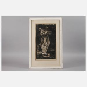 Fritz Schulze, Sitzende Katze