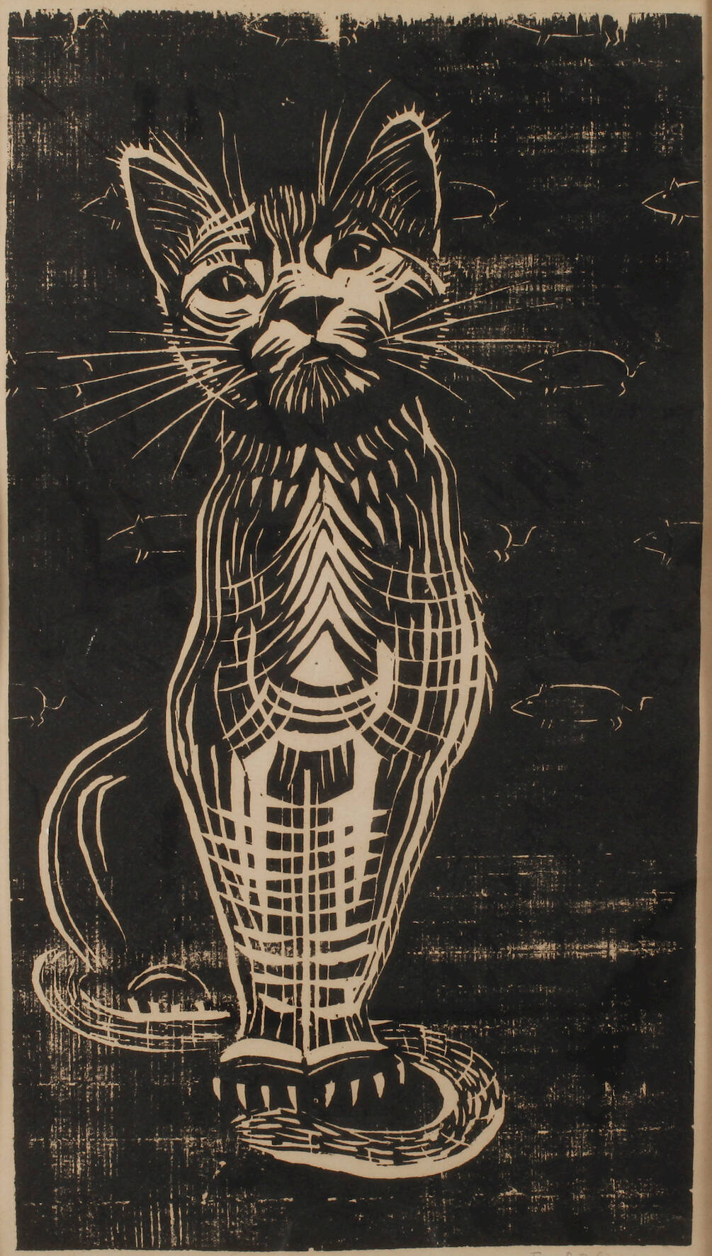 Fritz Schulze, Sitzende Katze