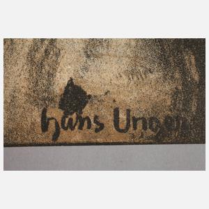 Prof. Hans Unger, Des Künstlers Frau und Tochter