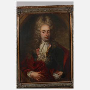 Prof. Nicolas de Largillière, attr., Barockes Herrenportrait