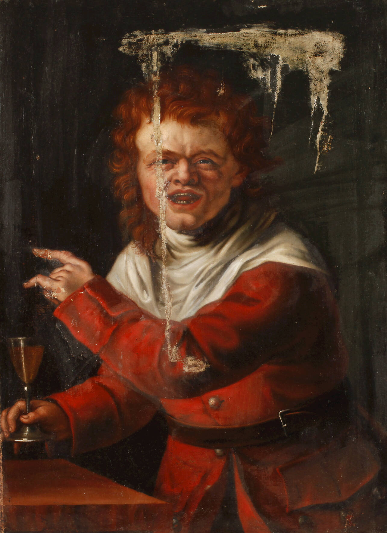 Wein trinkender Narr