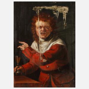 Wein trinkender Narr