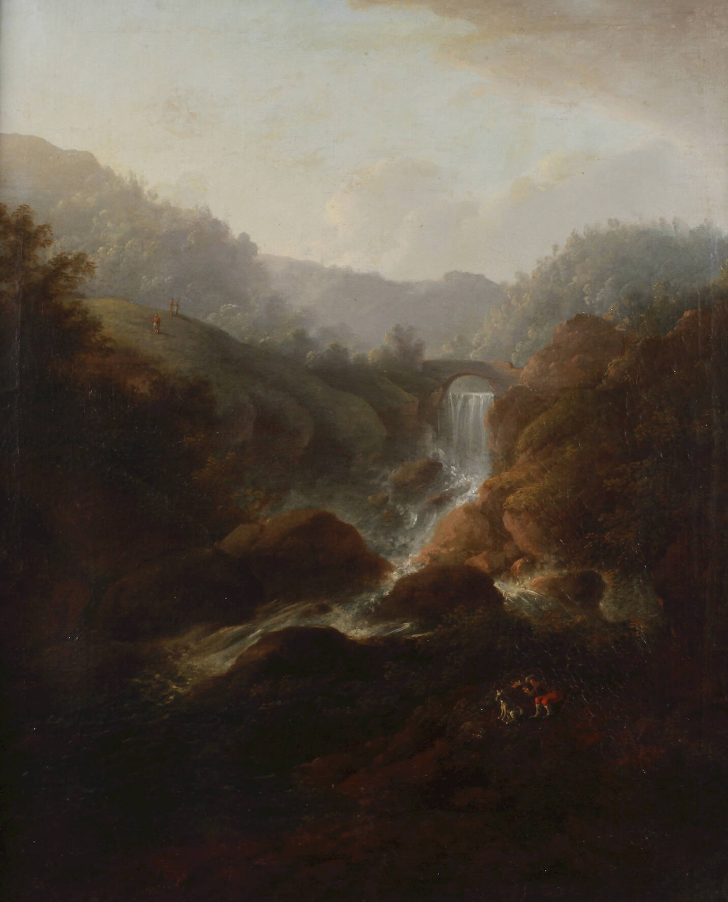 Landschaft mit Wasserfall