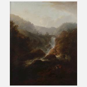 Landschaft mit Wasserfall