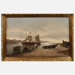 Prof. Andreas Achenbach, Fischer am Flussufer