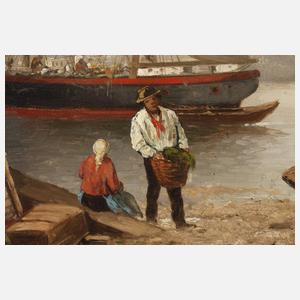 Prof. Andreas Achenbach, Fischer am Flussufer