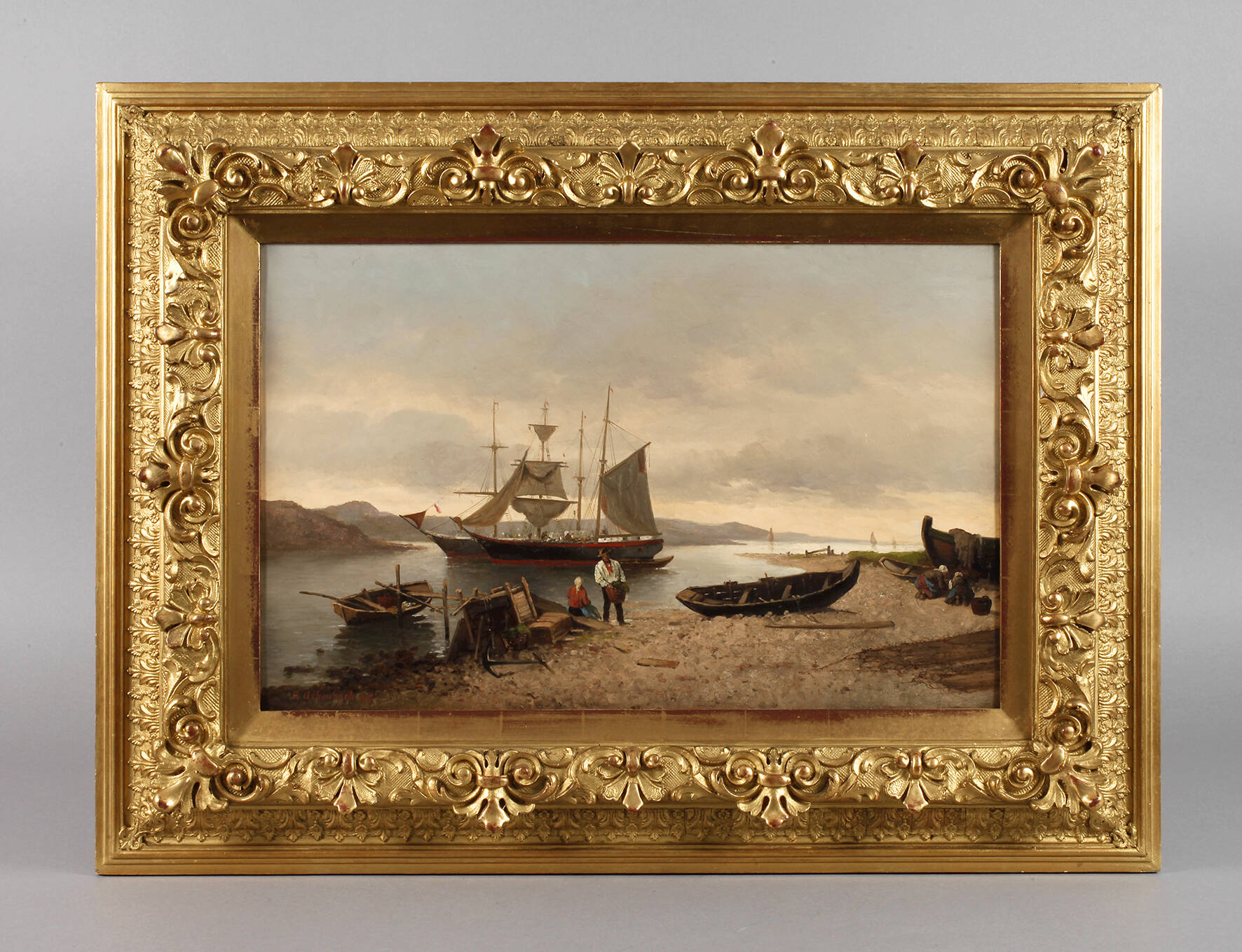 Prof. Andreas Achenbach, Fischer am Flussufer