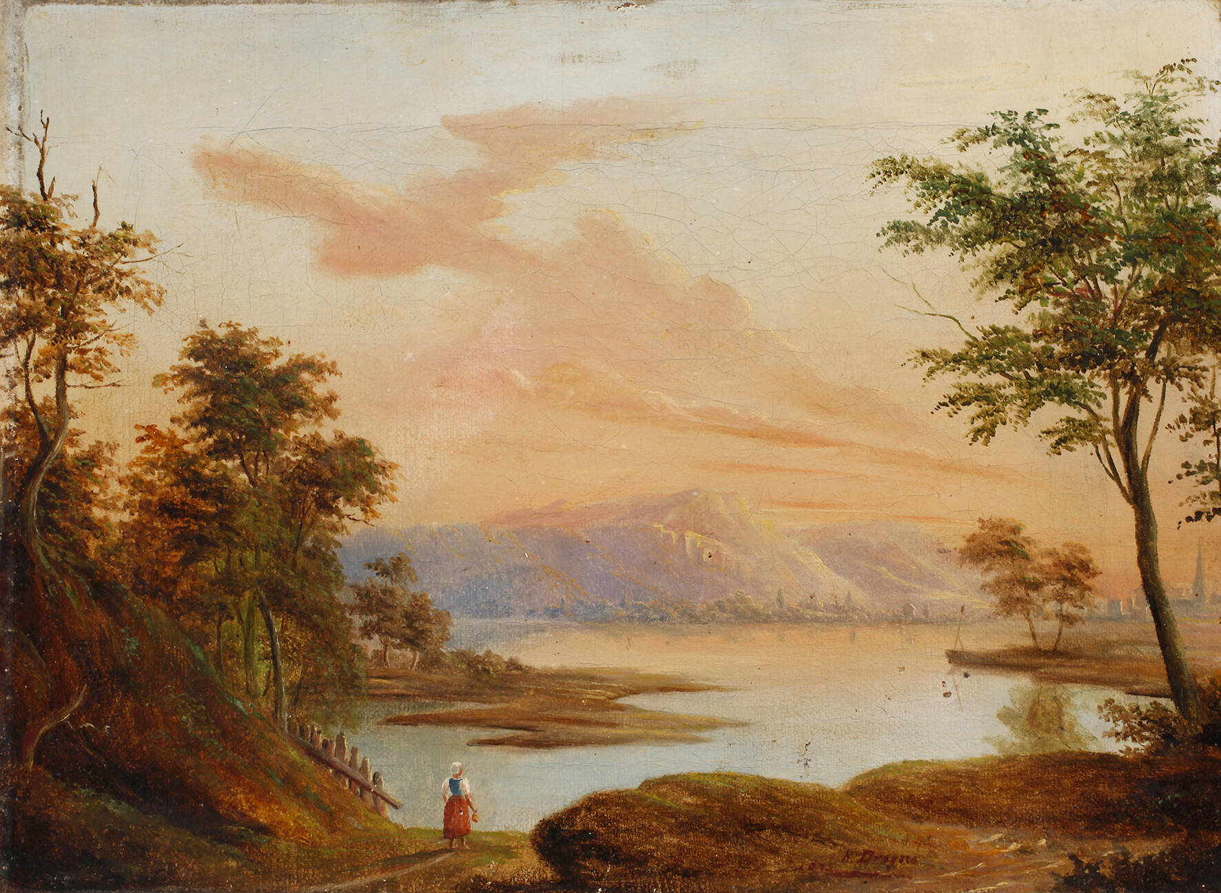 Karl Droysen, Weite Landschaft mit See