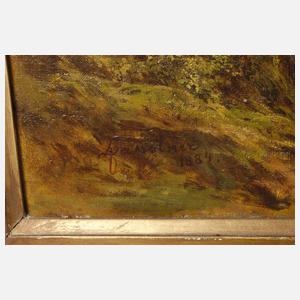 Leonhard Faustner, attr., Herde in Hochgebirgslandschaft