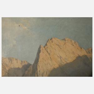 Leonhard Faustner, attr., Herde in Hochgebirgslandschaft