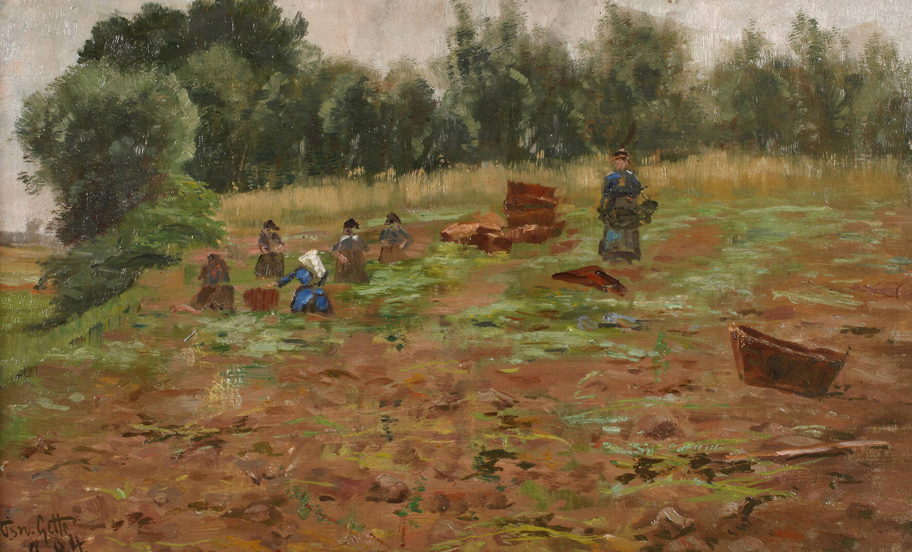 Oswald Gette, Frauen bei der Feldarbeit