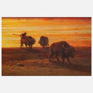 Prof. Eduard Hildebrandt, Nillandschaft mit Pyramiden