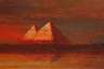 Prof. Eduard Hildebrandt, Nillandschaft mit Pyramiden