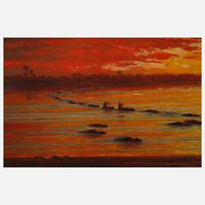 Prof. Eduard Hildebrandt, Nillandschaft mit Pyramiden