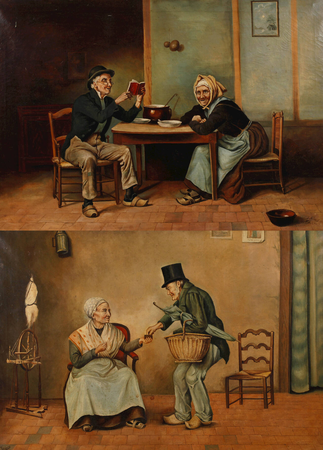 J. Immerz, Zwei Genreszenen im Interieur